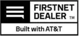 A black and white logo for first time dealer.