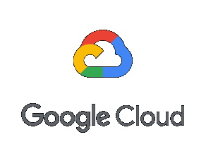 A logo of google cloud on a green background